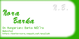 nora barka business card